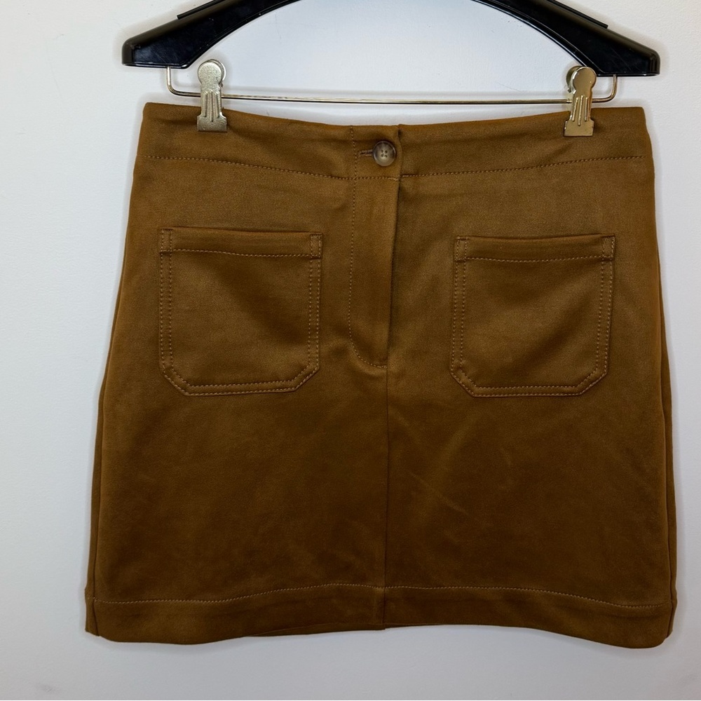 LOFT Goldenrod Aline Brown Skirt